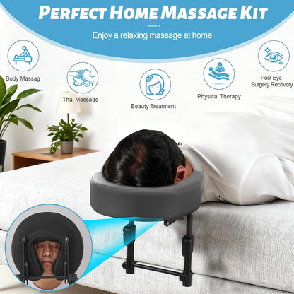 Massage Headrest for Bed, Head Holder & Face Cradle with Face Down Pillow