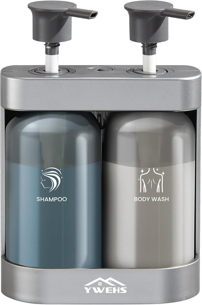 Shampoo and Conditioner Dispenser Shower Soap Dispenser 3 Chamber No Drill Shampoo Dispense for Shower Wall Mounted Shower Shampoo Dispenser 3 Chamber for Bathroom Hotel 3 * 13.37 fl.oz Black