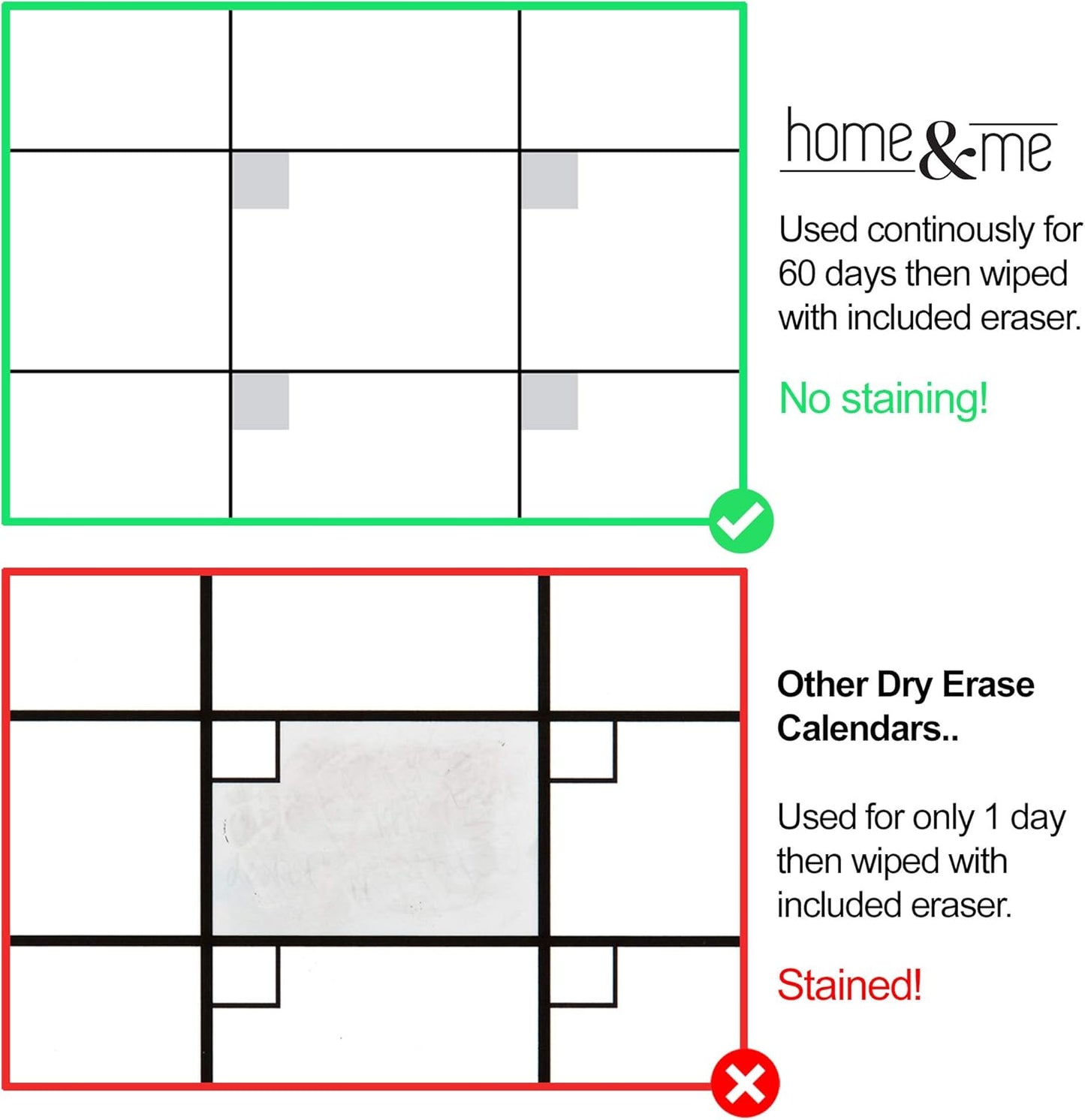 3 Pack Magnetic Dry Erase Calendar for Fridge, 17" x 12" Fridge Planner | Stain-Resistant Magnetic Calendar for Refrigerator with 6 Magnetic Markers & 1 Eraser - Monthly, Weekly & Daily Planner Set