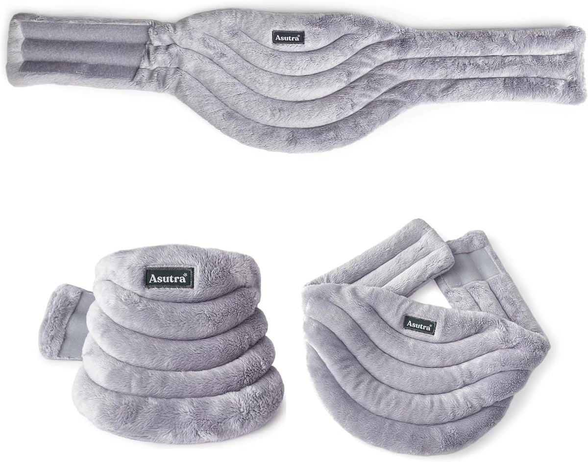 ASUTRA Weighted Neck Wrap, Plush Gray