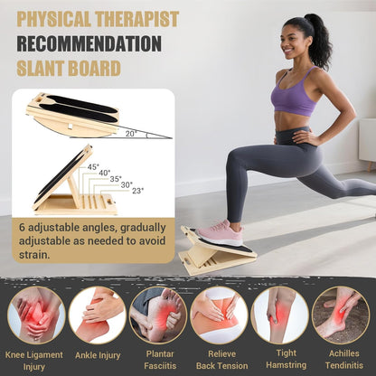 3-in-1 Slant Board & 180°/360° Balance Board, 460 LBS Capacity Calf Stretch