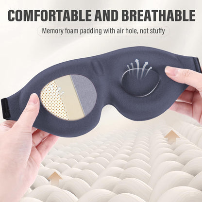 YIVIEW Sleep Mask for Side Sleeper, Complete Light Blocking 3D Sleeping Eye Mask, Soft Breathable Eye Cover for Women Men, Relaxing Zero Pressure Night Blindfold | Soft Breathable Eye Cover for Women Men, 3D Sleeping Eye Mask Black, Relaxing Travel