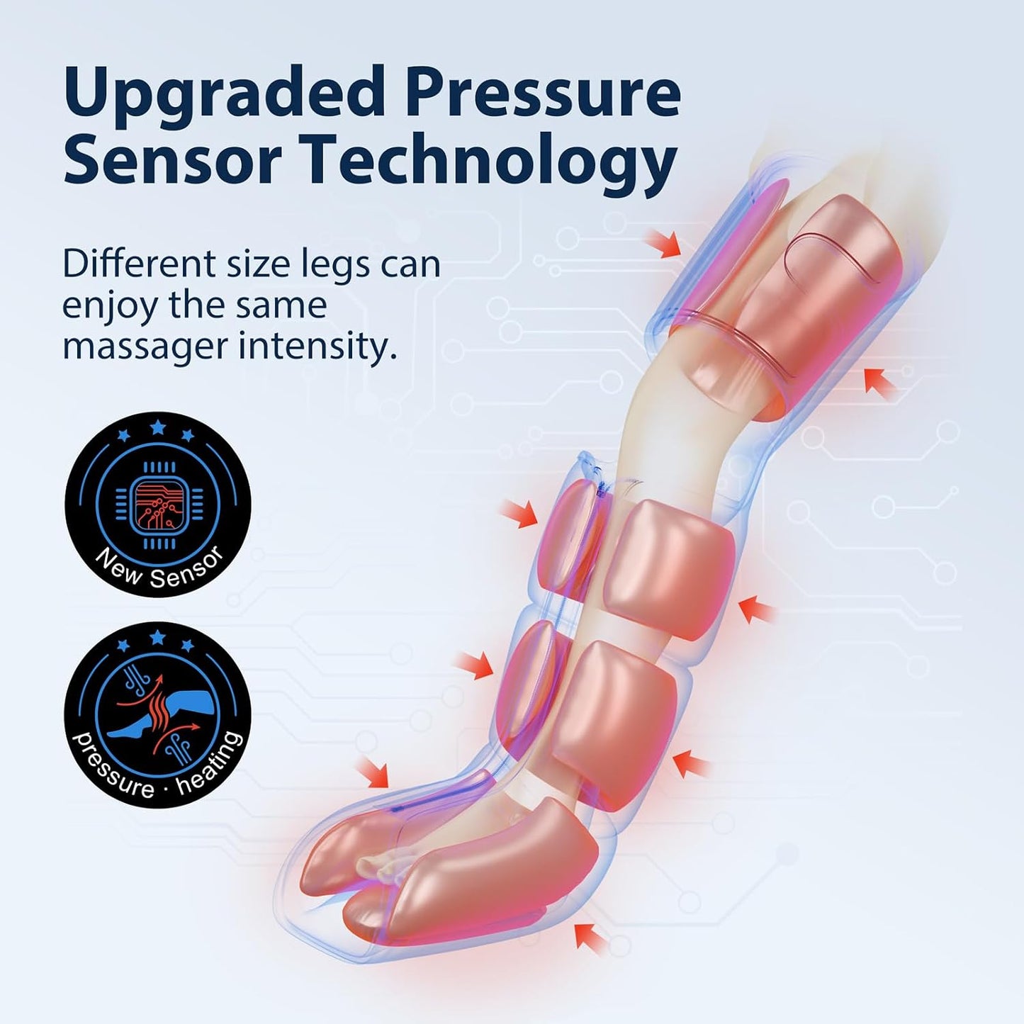 CINCOM Leg Massager with Heat and Air Compression for Pain Relief FSA - HSA | Air compression boots, for calf & foot, promotes recovery, relieves edema