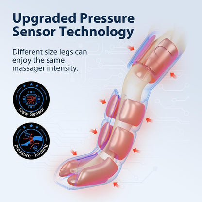 CINCOM Leg Massager with Heat and Air Compression for Pain Relief FSA - HSA | Air compression boots, for calf & foot, promotes recovery, relieves edema
