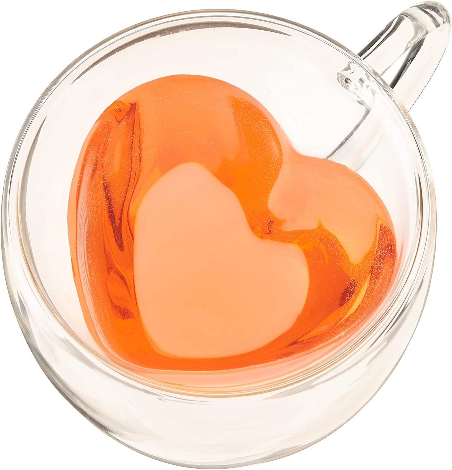 Pinky Up Blake Tea Infuser Mug with Lid, Glass Cups for Loose Leaf or Flowering Teas, Travel Mugs, Home Office, Picnic, Camping, 12 oz Set of 1, Clear