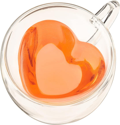 Pinky Up Blake Tea Infuser Mug with Lid, Glass Cups for Loose Leaf or Flowering Teas, Travel Mugs, Home Office, Picnic, Camping, 12 oz Set of 1, Clear