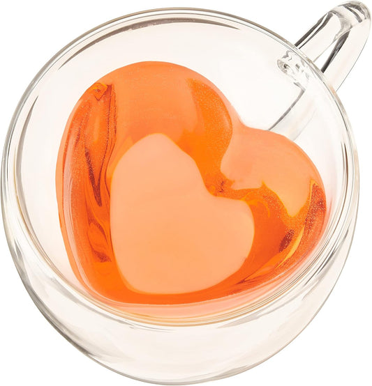 Pinky Up Blake Tea Infuser Mug with Lid, Glass Cups for Loose Leaf or Flowering Teas, Travel Mugs, Home Office, Picnic, Camping, 12 oz Set of 1, Clear