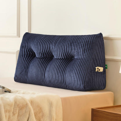 Z-hom Headboard Pillow, Wedge Backrest Cushion, Queen Size,NO Roll Pillow | Grey Triangular Backrest Cushion Equipped,NO Roll Pillow,Ideal for Reading,Sitting Up in Bed&Filling Headboard Gaps