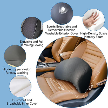 Super Cozy Lumbar Support Pillow for Car/Office Chair, 100% Memory Foam