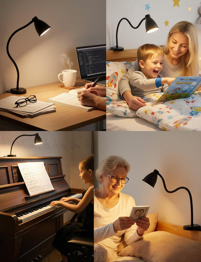 BOHON No Install Bedside Reading Light, Clip-Free Wall Mounted Lamp Black