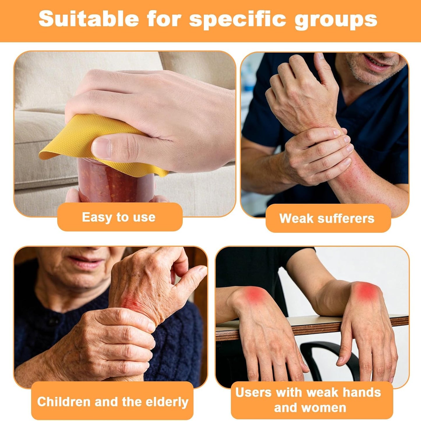 LUTER 4pcs Jar Opener Gripper Pad for Seniors with Weak Hands, Rubber | Multi-function Silicone Bottle Opener Lid Cap Rubber Gripper Pads Kitchen Coasters Gadgets, Light Blue, Green