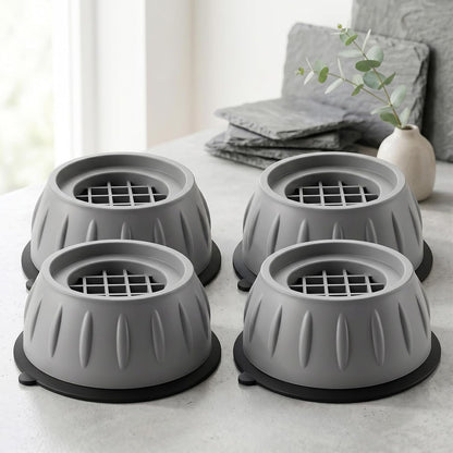 4 PCS Anti Vibration Pads for Washing Machine Leveling Feet Rubber Anti-Vibration Feet Pad Antivibration Pads for Washing Machine Reduce Noise Dryer Shock Prevent Walking, Universal Size