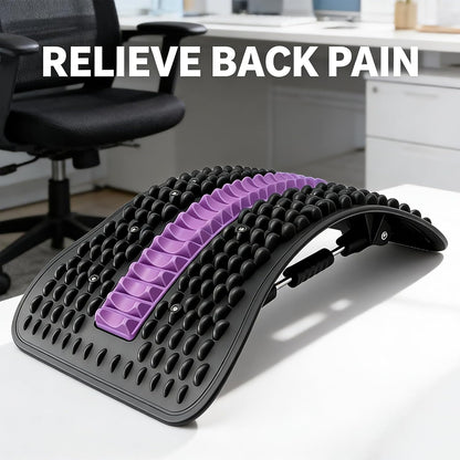 Adjustable Back Stretcher for Lower Back Stretching,Manual Spinal Decompression Board for Daily Use,Portable Lumbar Stretch Tool for Home Office & Travel.