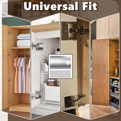 20PCS Cabinet Hinge Repair Plate Kit, Stainless Steel Repair Plate, luluaday Large Cabinet Fix Board Kit with Mounting Screws for Kitchen Cupboard Door, Cabinet and Furniture