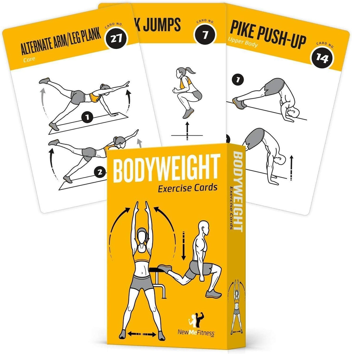 NewMe Fitness Pilates Workout Cards, Fitness Deck for Women and Men