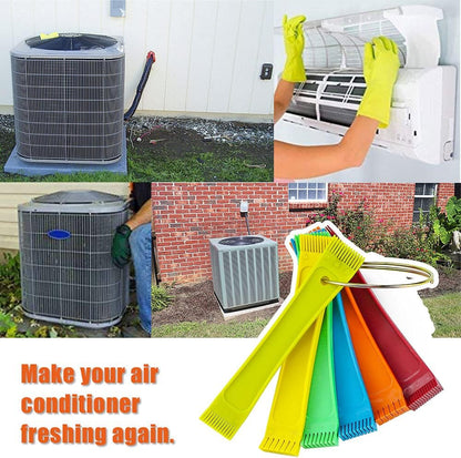 Cenipar 2PCS Air Conditioner Condenser Fin Comb Set Include FCR6 Fin Comb and Stainless Radiator Fin Comb Compatible with Air Conditioner HVAC Fin Comb Straightener