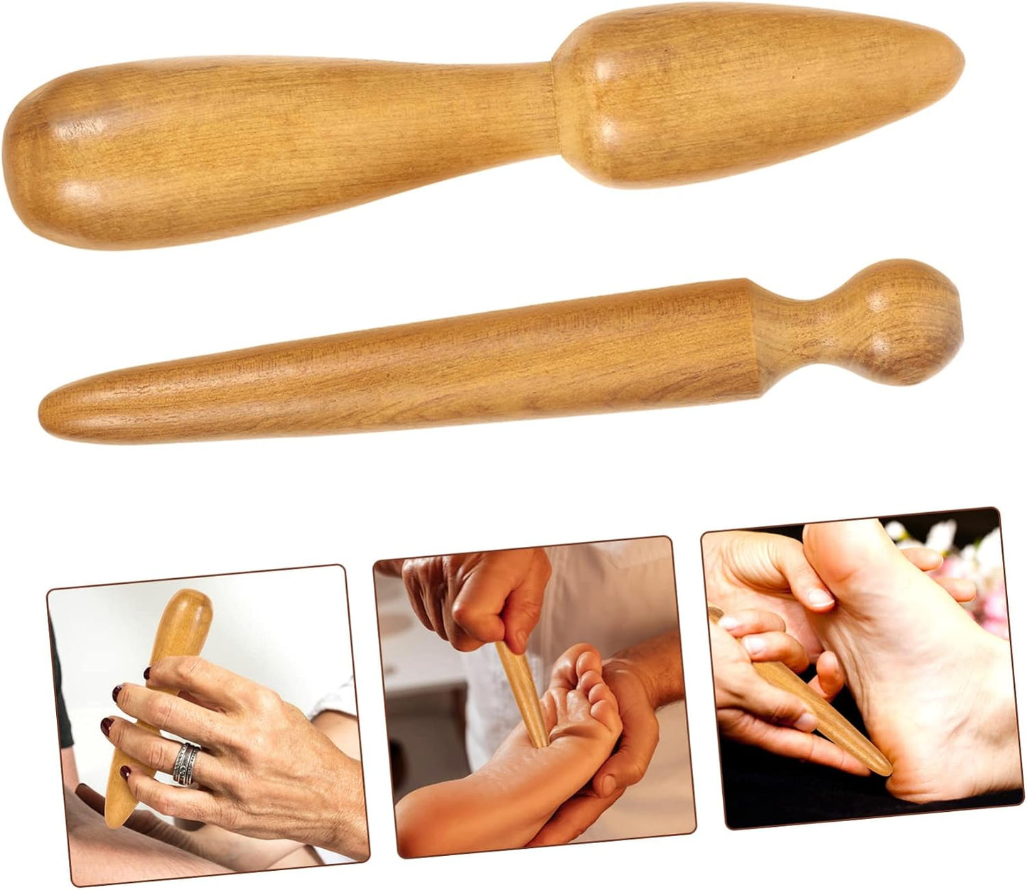 4pcs Wooden Massage Tools Multi-use Acupoint Massager Trigger Point Neck Shoulder Massager