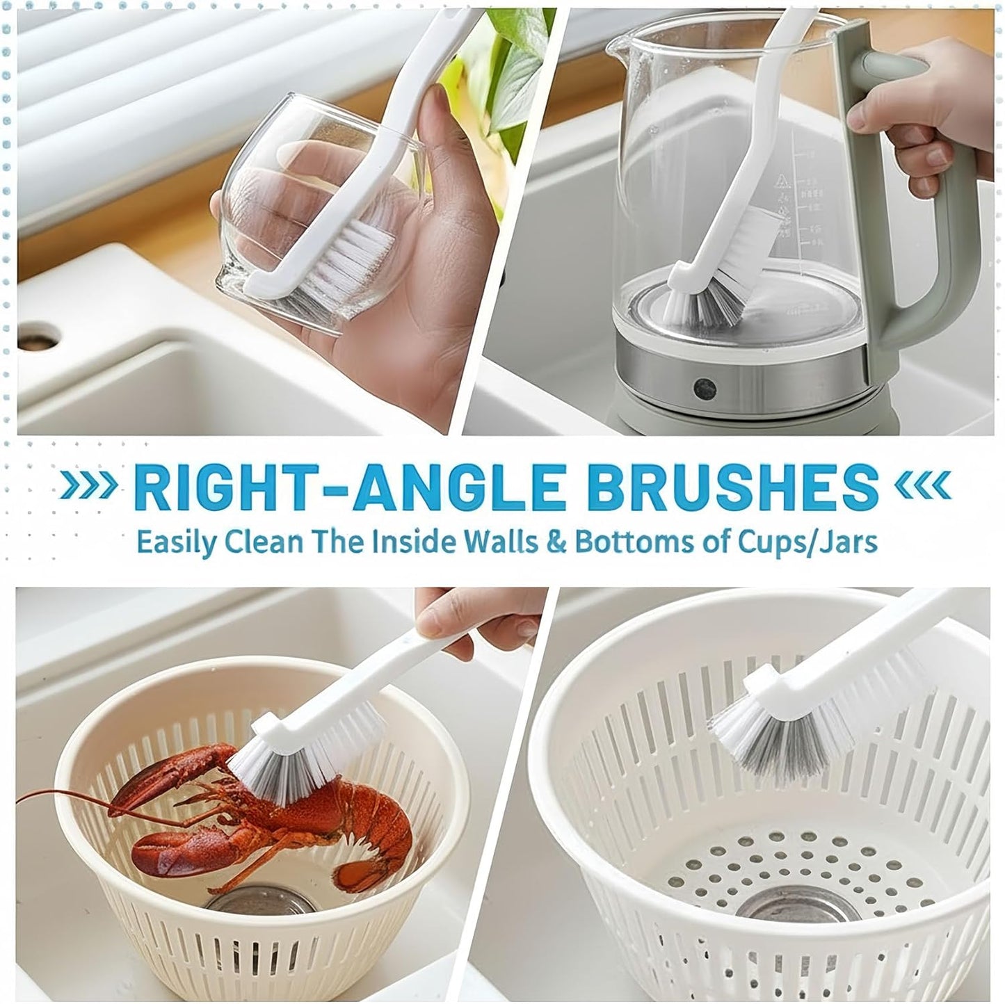 23Pcs Crevice Cleaning Brush Set, Hard Bristle Scrub Brushes Tools for Gaps | Deep Cleaning Window Groove Cleaning Brush, Grout Brush for Tile Lines, Sliding Door, Sill, Shutter, Bottle, Corner, Sink