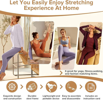 Adjustable Hamstring Stretcher for Knee Extension & Pain Relief – Multifunctional Leg, Calf, Hip & Lower Back Stretcher Device, Decompression & Physical Exercise Equipment for Flexibility & Workout