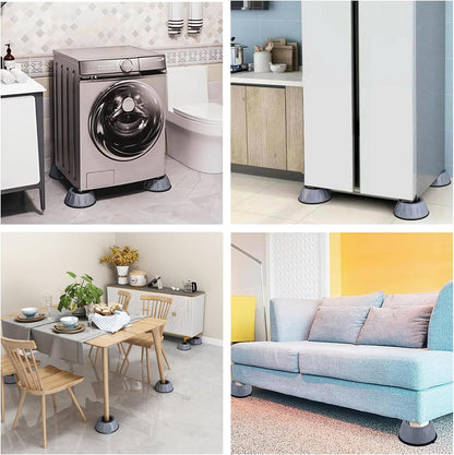 Anti Vibration Pads for Washing Machine,4 Pcs Reduce Noise Rubber Feet Pads for All Kinds of Furniture,Grey