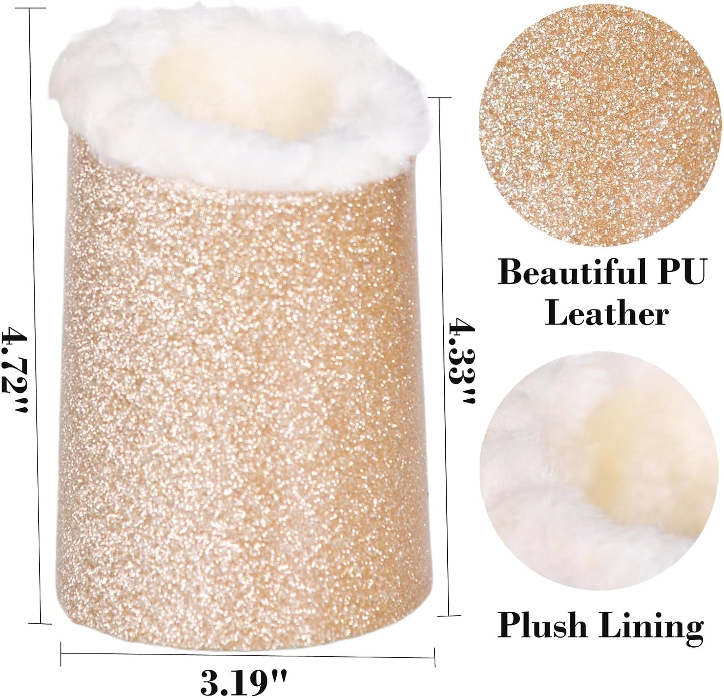 Pack of 2 Plush Lined Eyeglasses Holder Stand Case Glasses Protective Holder for Desks or Nightstands