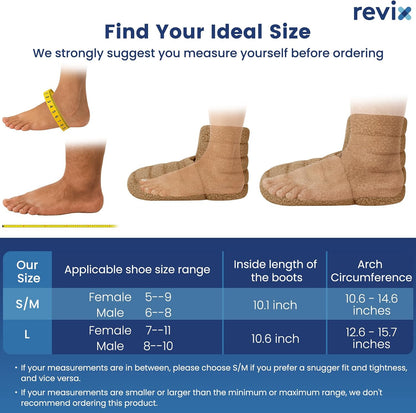 REVIX Microwavable Booties for Cold Feet, Heated Slippers, Navy S