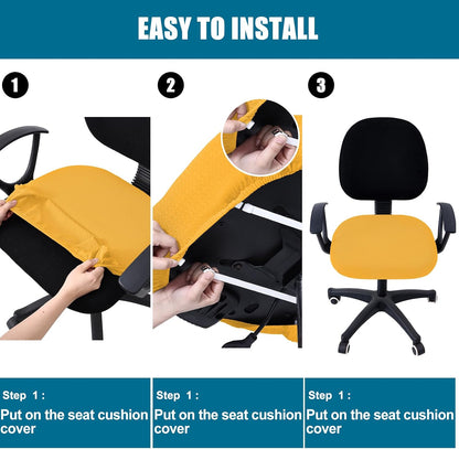 Smiry Office Computer Chair Armrest Covers, 2PCs Anti-dust Arm Rest Pad | Removable Washable Desk Chair Arm Pad Covers, Grey