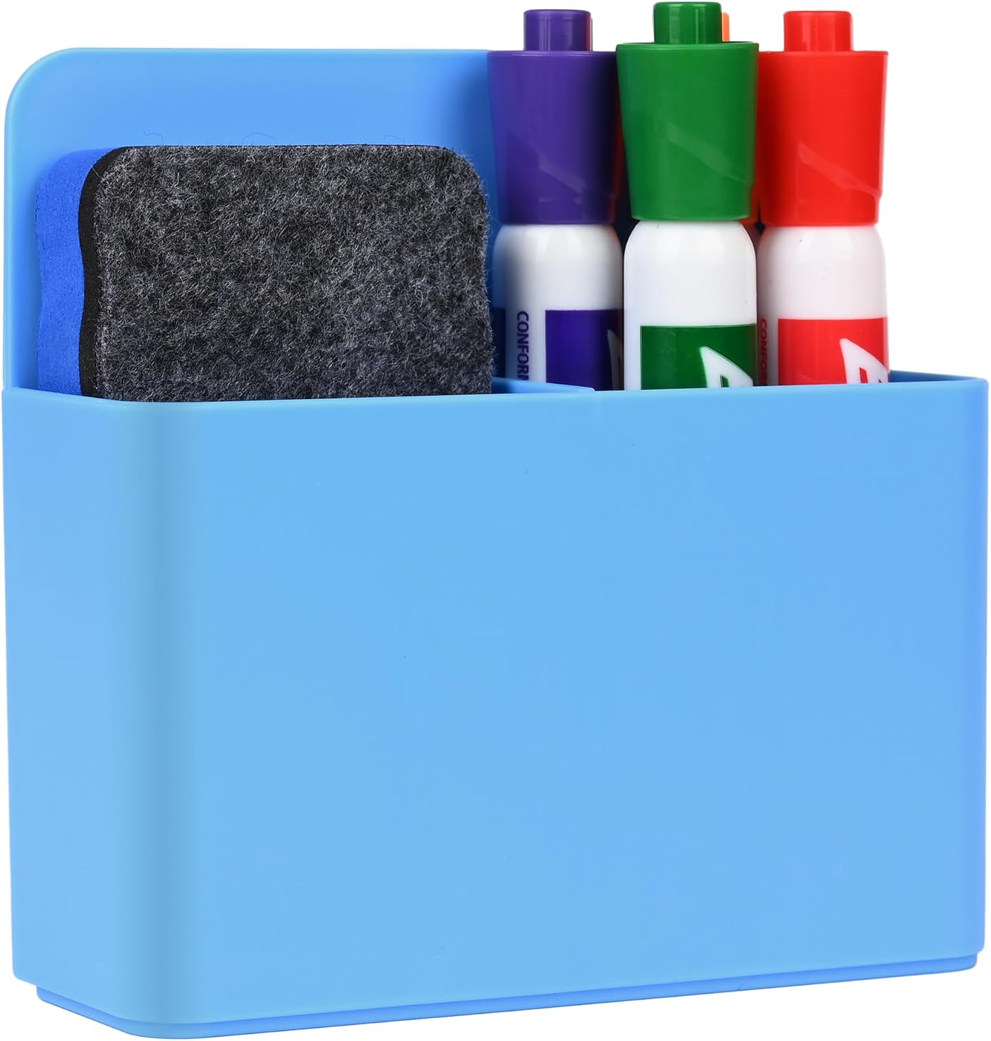 Magnetic Dry Erase Marker Holder - Multi-Surface Pen & Marker Holder for Fridge, Whiteboard, Locker - School, Office, Home - 1 Pack, Black