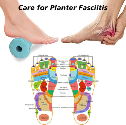 Foot Massager Roller Set for Plantar Fasciitis, Arch and Heel Pain Relief | Includes Foot Roller, lacrosse and spiky massage balls for deep tissue trigger point muscle therapy and neuropathy relief