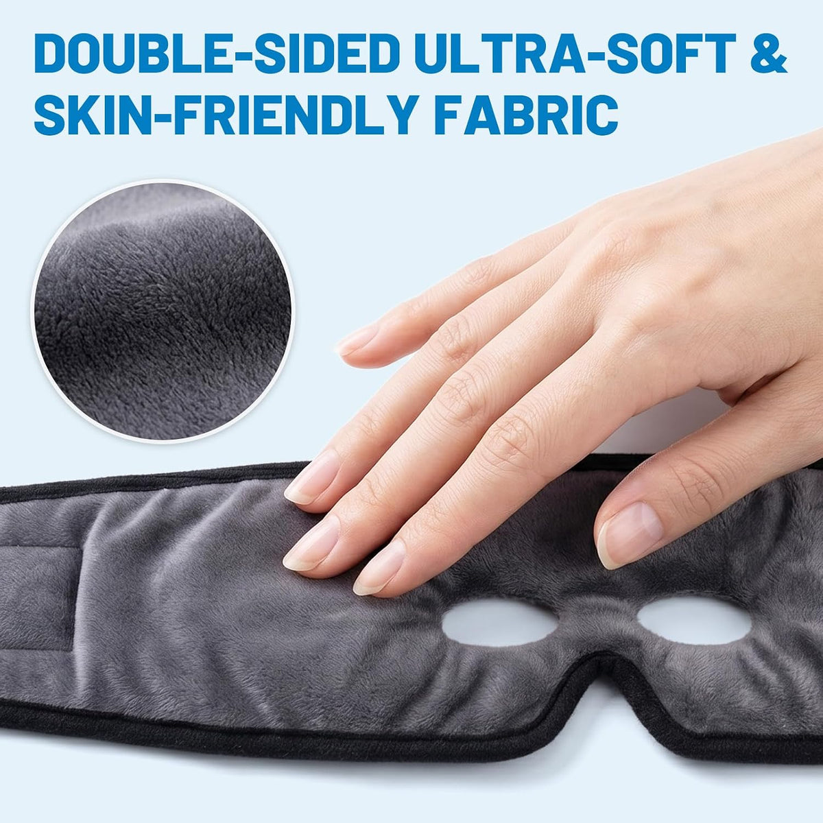 Cordless Heated Face Mask for Sinus Pressure, 2500mAh Rechargeable Face Heating Pad for Sinuses with 4 Heat Levels & 4 Time Settings, Adjustable Portable Electric Warm Compress Sinus Mask (Grey)