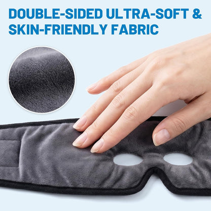Cordless Heated Face Mask for Sinus Pressure, 2500mAh Rechargeable Face Heating Pad for Sinuses with 4 Heat Levels & 4 Time Settings, Adjustable Portable Electric Warm Compress Sinus Mask (Grey)