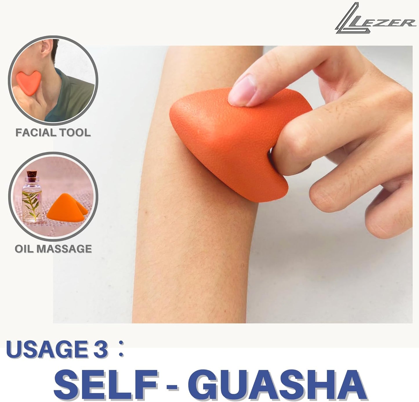 LEZER Trigger Massage Point, Manual Massage Ball, Muscle Knots Relief Tool, Myofascial Release, Physical Therapy, Deep Tissue Back Massage, Plantar Fasciitis, 2.9 in x 2.1 in (Green)