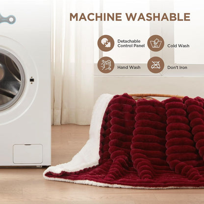Westinghouse Heated Throw Blanket, 50"x60", Charcoal, ETL Certified