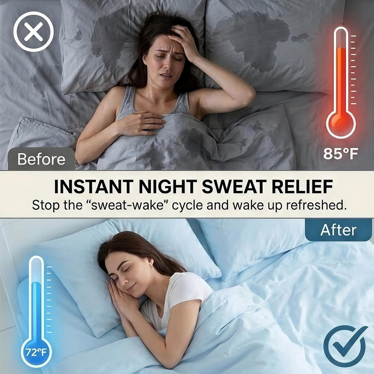 Bed Cooling System for Hot Sleepers,Under Sheets Bed Fan for Better Sleep