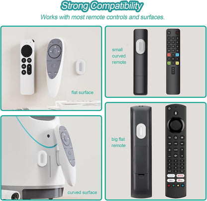 Freewindo Magnetic Remote Control Holder Wall Mount, 5 Pack TV Remote Holder Wall Mount, Silicone Remote Organizer Magnetic Remote Holder for Bed, TV, Ceiling Fan and Air Conditioner (Black)