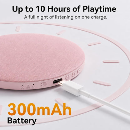 Pillow Speaker for Sleeping, Headphone-Free Mini Bluetooth Speaker Under Pillow, White Noise Sound Machine with Pink Noise, Auto-Off Timer for Side Sleeper