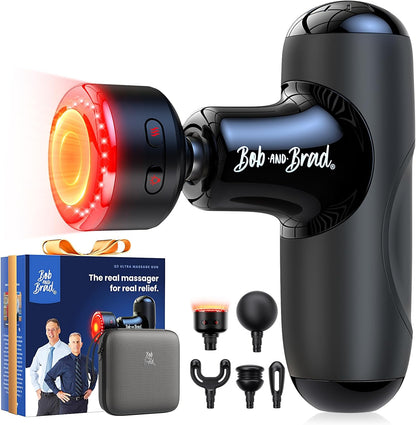 BOB AND BRAD Q2 Mini Massage Gun, Pocket-Sized Deep Tissue Massager Gun, Portable Percussion Muscle Massager Gun, Ultra Small & Quiet Muscle Massage Gun for Muscle Recovery with Carry Case