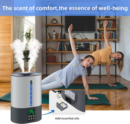 Coolfiqu 6L Warm & Cool Mist Humidifiers for Bedroom,Large Room,Plants