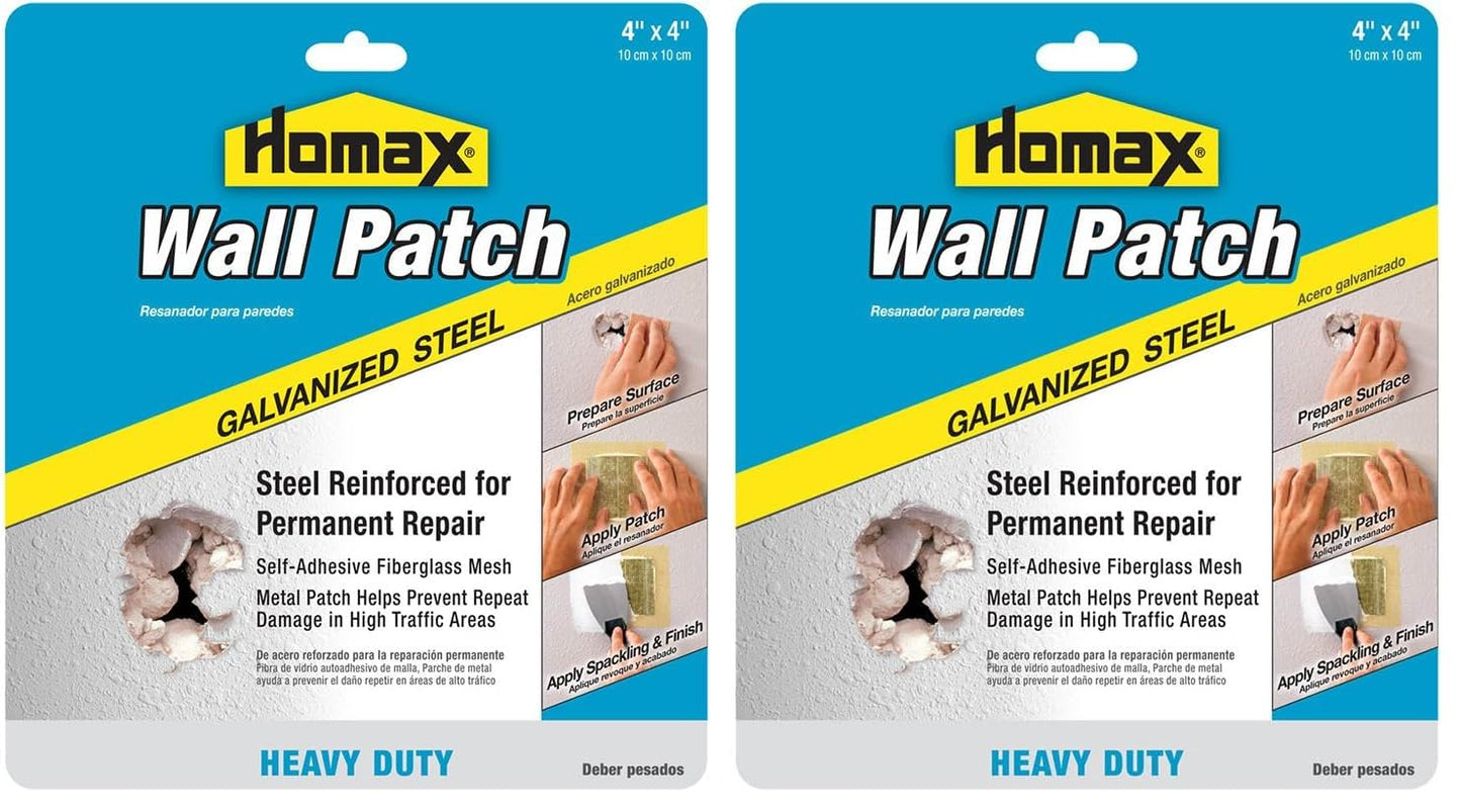 Homax 41072026734 Drywall Patch and Repair Kit, 4"x4" Wall Patch
