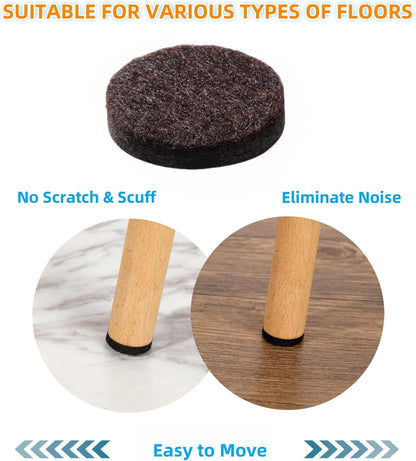 Felt Pads Small 3/8" Felt Pads for Cabinet Doors Bumpers, Cabinet Cushion Dots Felt Cabinet Door Stops, Self Adhesive Thick Bumper Pads to Protect Surfaces -Anti Scratch 234 Pcs Round Brown