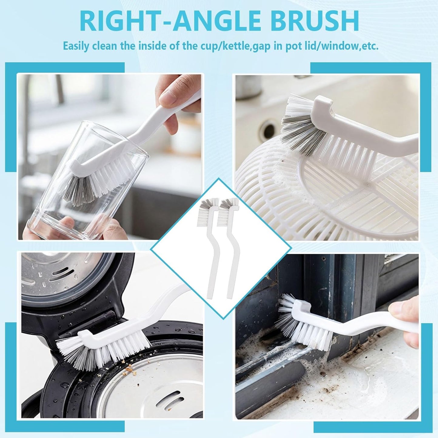 18PCS Crevice Cleaning Brush Hard Bristle Scrub Brushes for Gaps with Box | Cleaning Brush Grout Brush Deep Cleaning Tile Lines, Window Groove, Sliding Door, Shutter, Sink, Stove, Corner, Bottle
