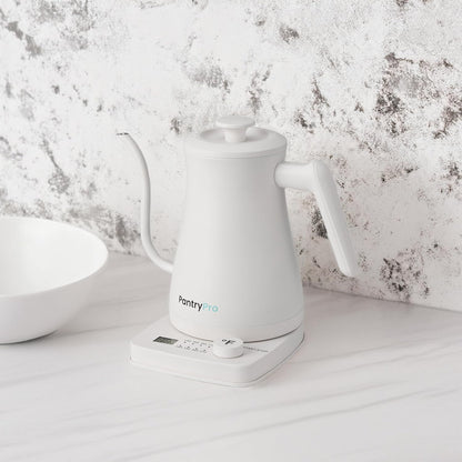 1.0L 1500W Gooseneck Electric Kettle - Stainless Steel Interior - Rapid-Boil - Auto Shut-Off, Boil-Dry Protection, Temperature Control, LED Indicator - Black by The Display Guys