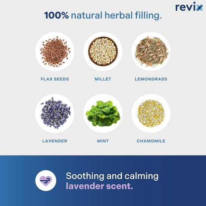 REVIX Microwave Heating Pad for Neck and Shoulders Back, Microwavable Heated Neck Wrap Warmer with Moist Heat, Lavender Aromatherapy Hot and Cold Pack