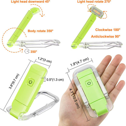 BIGLIGHT Amber Book Reading Light, LED Clip on Book Lights, Reading Lights for Books in Bed, Small Book Light for Kids, USB Rechargeable, 2 Brightness Adjustable for Eye Protection, Orange