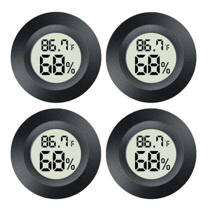 2 Pack Mini Digital Hygrometer Gauge Indoor Thermometer, LCD Monitor Temperature Outdoor Humidity Meter for Greenhouse Jars Incubators Guitar Case, Fahrenheit (℉) or Celsius(℃)