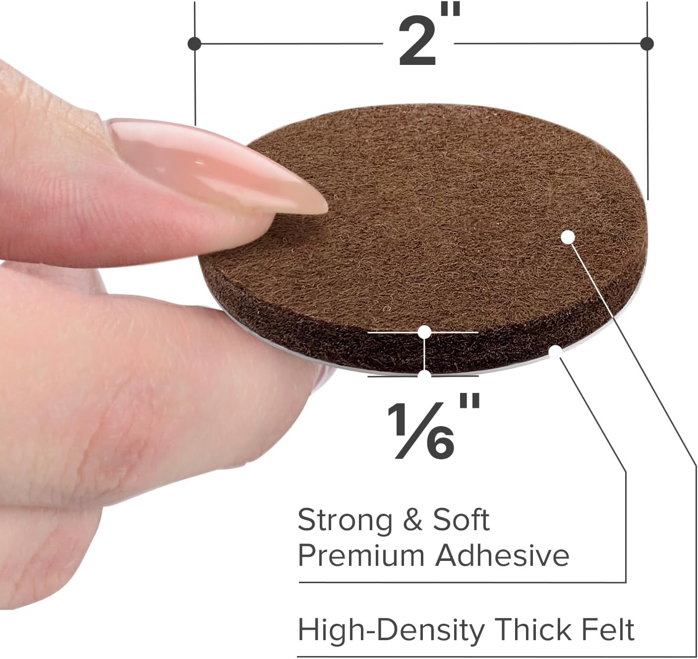 X-Protector Felt Furniture Pads - 20 PCS 6 x 1/2" - Premium Felt Strips | with Adhesive Backing - Rectangular Furniture Pads for Hardwood Floors - Cut Furniture Felt Pads to Size You Need! (Beige)