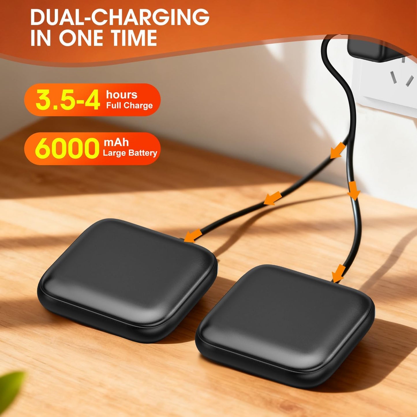 Hand Warmers Rechargeable 2 Pack - 6000mAh 3-Temp Fast Heating Electric Hand Warmers with LED Light, UL Certified Portable Pocket Heater, Hunting Essentials, Gifts for Christmas Men Women Teens