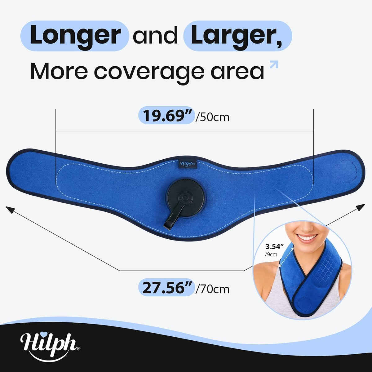Hilph Refillable Neck Ice Pack, Wearable Neck Ice Bag, 2 Hours Long Lasting