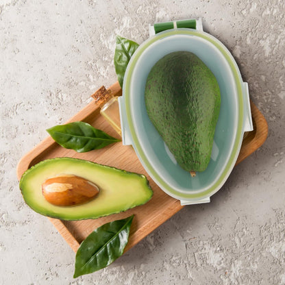 DOITOOL Avocado Keeper, Avocados Storage Container, Reusable Saver Holder, Silicone Fridge Container for Freshness, Refrigerator Vegetable Case Saver, Clear Box for Vegetarians