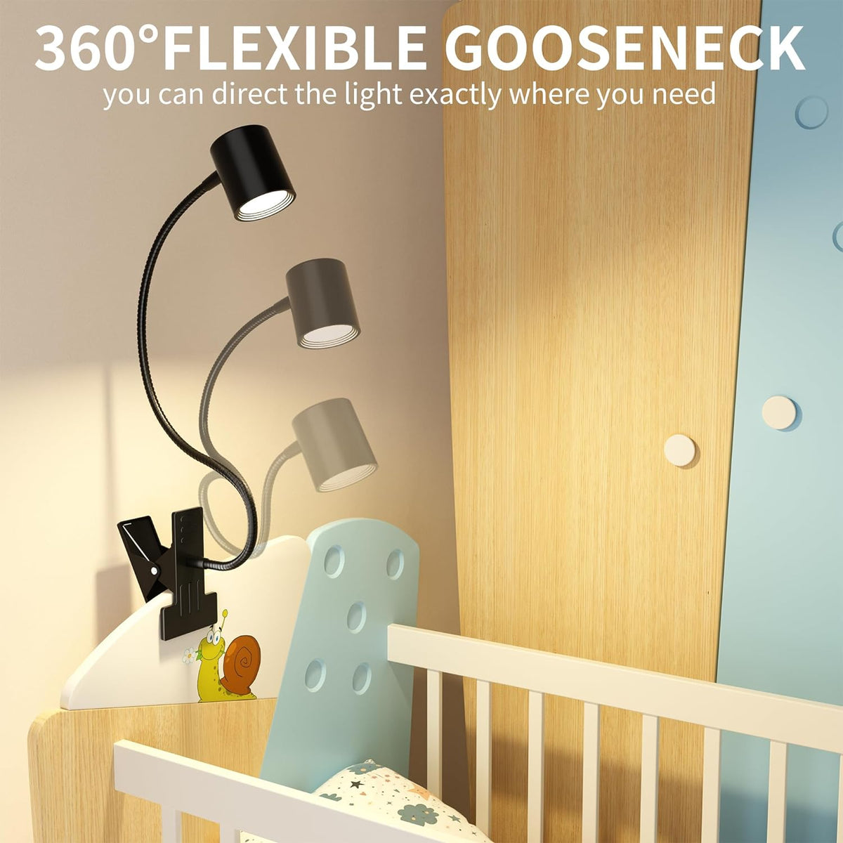 Desk Lamp USB Clip On Light,Book Lights for Reading at Night Clamp Light